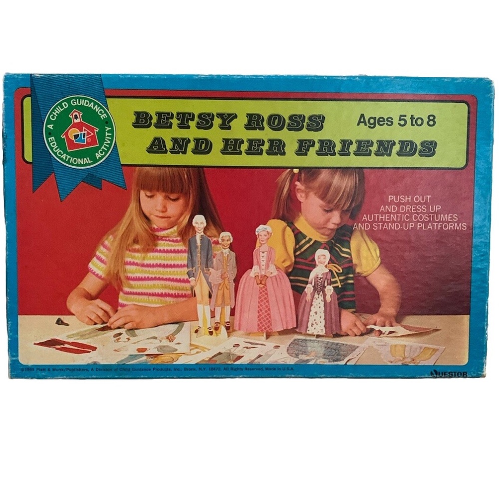 Vintage 1969 Child Guidance Betsy Ross And Her Friends Paper Dolls unused